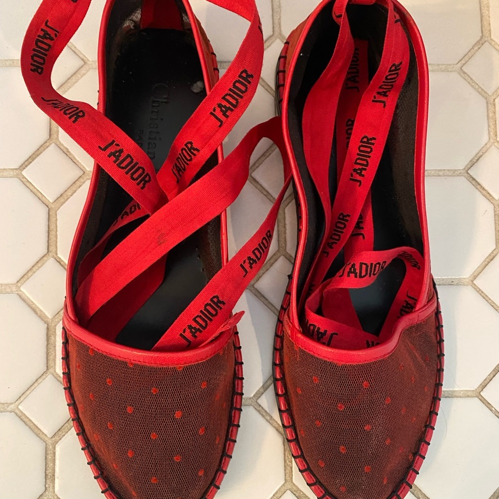 Dior J'Adior Red Espadrilles